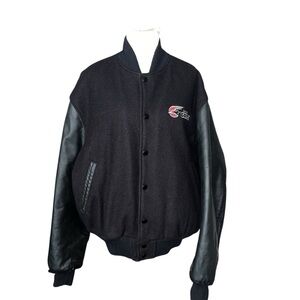 Vintage Golden Bear Leather Sleeve Varsity Jacket San Diego Jr Gulls USA XL